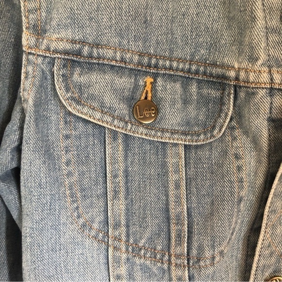 Vintage Lee Boho Coastal Cowgirl Denim Jean Jacket Small - Picture 6 of 7
